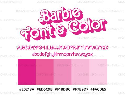 Barbie Font & Color, Barbie, Cricut Fonts Bundle, Barbie Fonts Download, Barbie Font Cricut ...