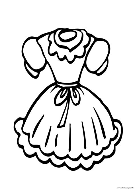 Doll Dress Coloring page Printable