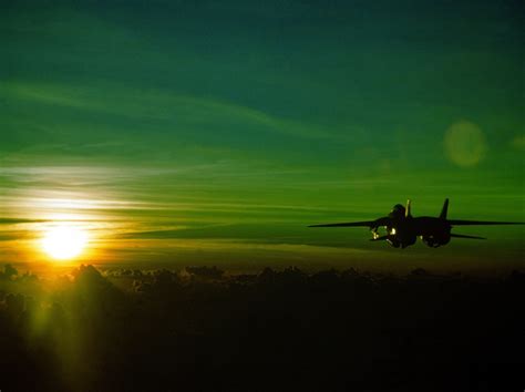 grumman f 14 tomcat sunset green jet aircraft Wallpapers HD / Desktop and Mobile Backgrounds