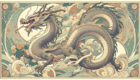 Dragon in Art Nouveau by heartyjessman on DeviantArt