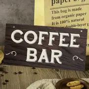 Wooden Coffee Bar Sign Hanging Home Living Room Bathroom Bar - Temu
