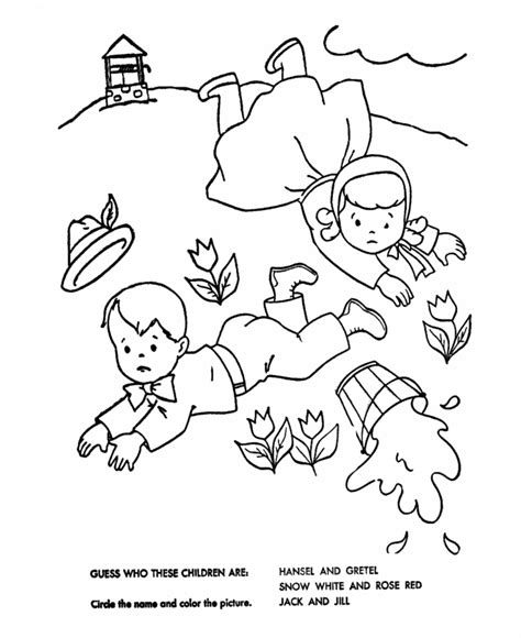 BlueBonkers: Nursery Rhymes Quiz Coloring Page Sheets - Jack and Jill ...