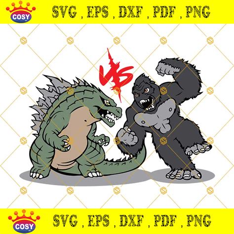 Godzilla Vs Kong Svg Godzilla Vs Kong Png,Team Kong Svg