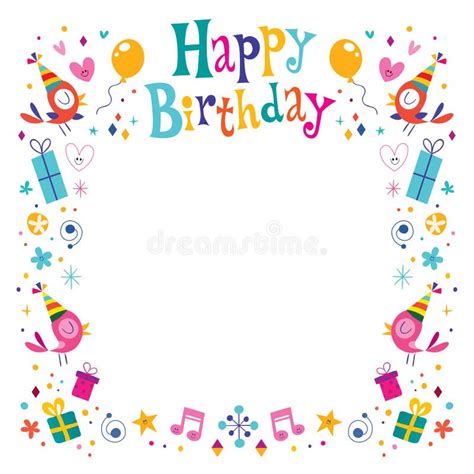 Happy Birthday Border Free - Goimages Base