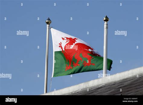 Welsh Red Dragon Flag Stock Photo - Alamy