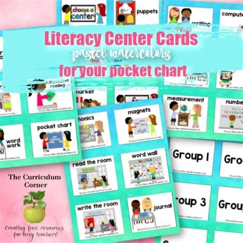 Literacy Center Pocket Chart Cards - The Curriculum Corner 123