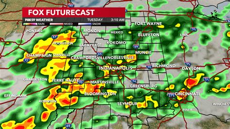 Tracking severe storms in Indiana on Monday