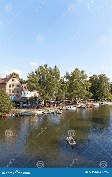 Marburg Lahn River at Weidenhausen District Editorial Photo - Image of ...