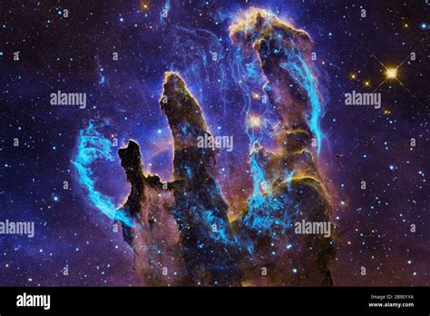 Universe scene with stars and galaxies in deep space showing the beauty of space exploration ...