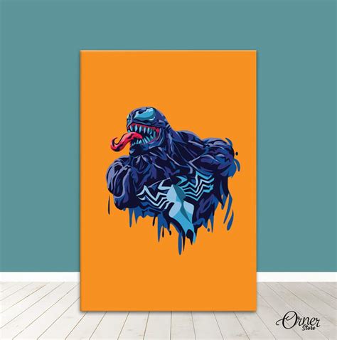 Venom Yellow Background Fan Art | Movies Poster Wall Art - Orner Store