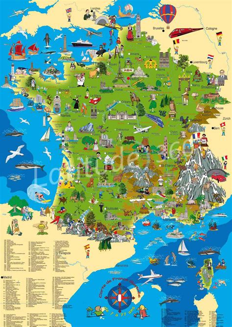 Carte touristique de France ≡ Voyage - Carte - Plan