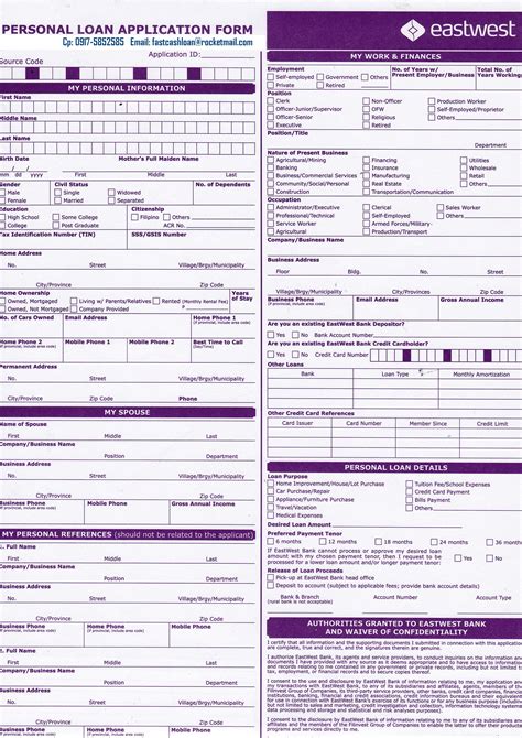 EASTWEST BANK - EASY FAST LOAN