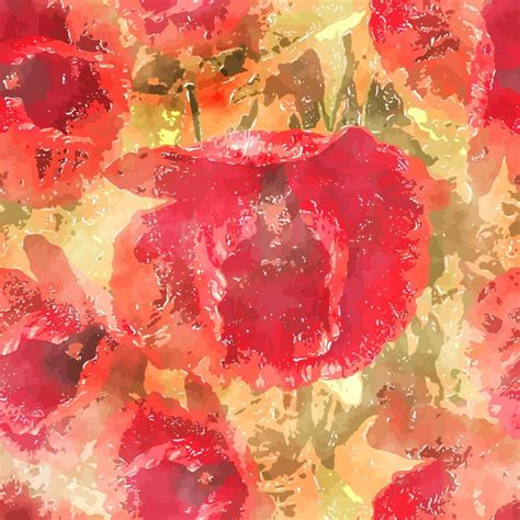 Watercolor Poppy Flowers 3018986 Vector Art at Vecteezy