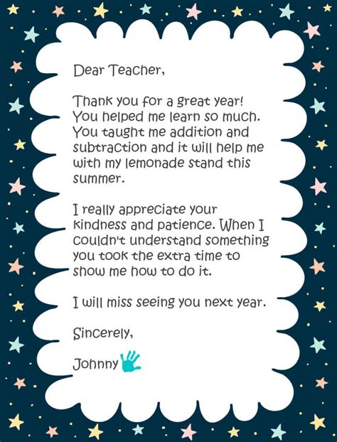 Thank You Message For Kindergarten Teacher