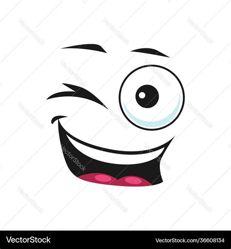 Winking smiley face isolated emoticon blinking eye