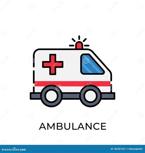 Ambulance Icon Vector Isolated On White Background, Ambulance Sign ...