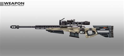 Z俊 - Sniper rifle weapon concept art