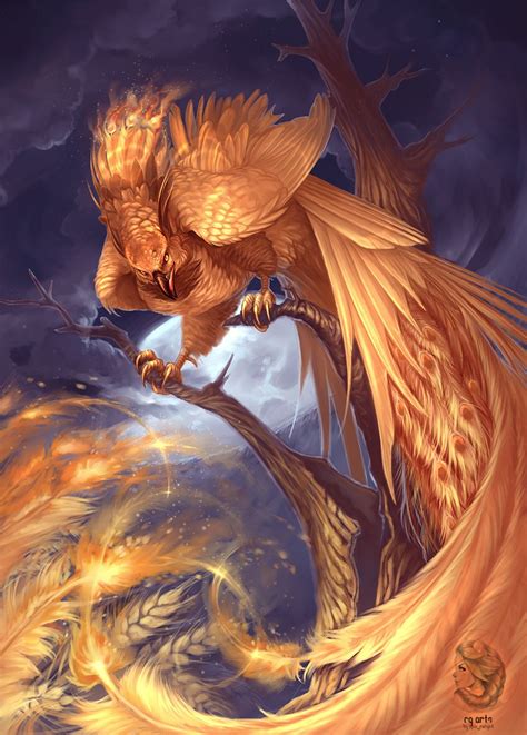 Fire Bird by Lynx-Catgirl on DeviantArt Mythical Birds, Mythical Creatures Art, Mythological ...