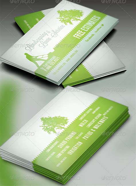 15+ Landscaping Business Card Templates - Word, Psd | Free Throughout Landscap… | Landscaping ...