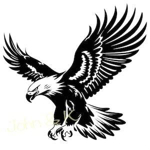 Flying Eagle Svg, Eagle Vector, Flying Eagle Vector, Eagle Clipart, Bald Eagle Svg for Fleece ...