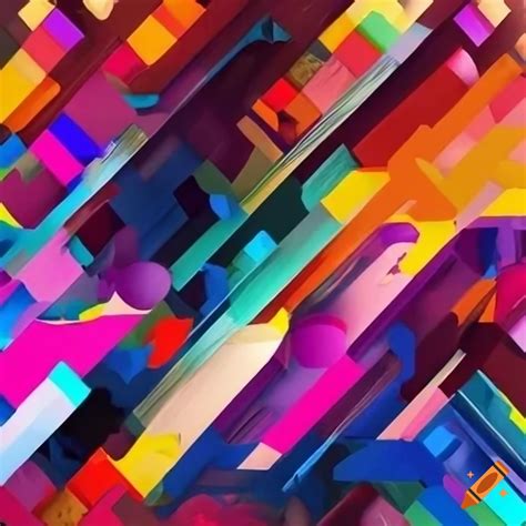 Colorful abstract collage artwork