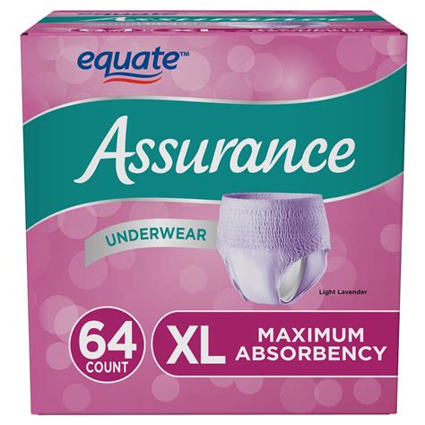 Assurance Incontinence Underwear for Women, Maximum, Size XL, 64 Count - Walmart.com - Walmart.com