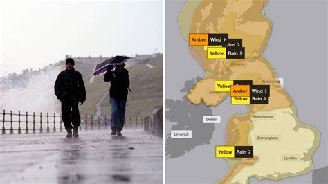 Storm Isha: UK weather map of wind and rain warnings as Met Office issues risk to life... - LBC