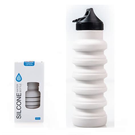 Collapsible Silicone Water Bottle 500ml | Teemway Gifts