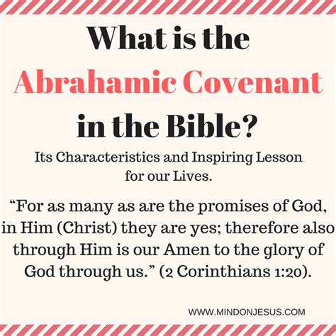 What is the Abrahamic Covenant in the Bible? | Mind On Jesus