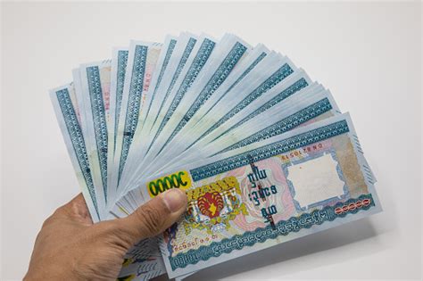 Myanmar Kyats Banknote Money Kyat Currency In Myanmar Stock Photo ...