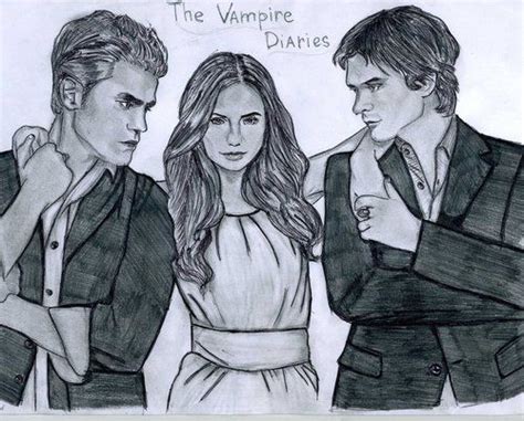 The Vampire Diaries Actors Fan Art: The Vampire Diaries drawing | Vampire drawings, Vampire ...