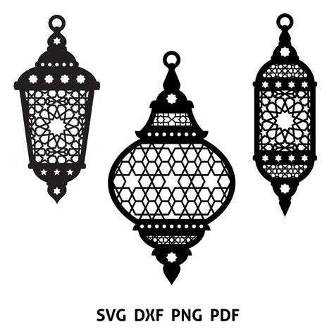 Ramadan Lantern, Arabic Lamp SVG, DXF, PNG - Inspire Uplift