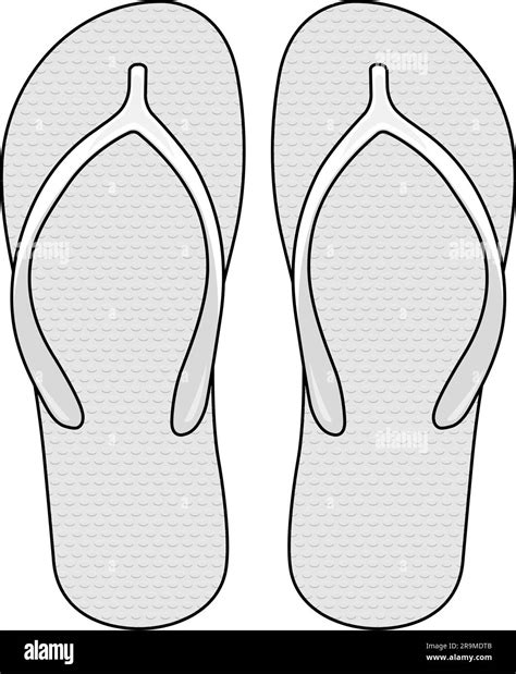 Beach sandals ( Flip Flops ) template vector illustration Stock Vector ...