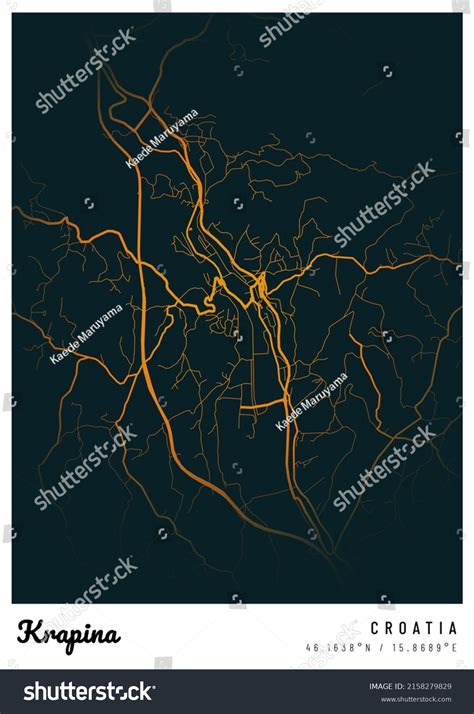 Map Krapina Croatia City Map Krapina Stock Illustration 2158279829 ...