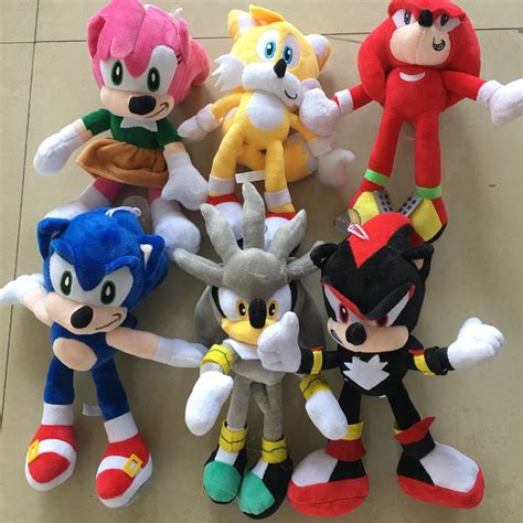 25-30cm Sonic Plush Doll Toys Sonic Peluche Toys Black Blue and Red Sonic Plush Toys Soft ...