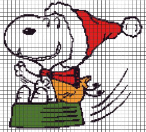 Peanuts (Sledding Christmas Snoopy) - (Chart/Graph AND Row-by-Row Written Instructions ...