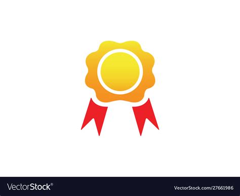 Accolades medallion with ribbon award logo Vector Image