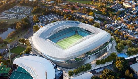 Design proposal for Sydney Football Stadium, including Tina Havelock Stevens, 'Hear Here (a ...