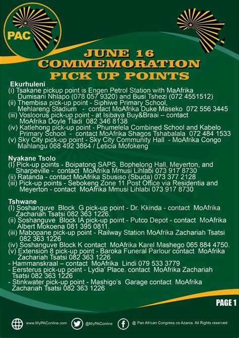 Pan Africanist Congress of Azania (PAC) on Twitter: "16 June 1976 Commemoration: Kindly be ...