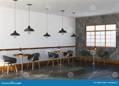 Contemporary Cafe Interior Side Stock Illustration - Illustration of modern, food: 106071538