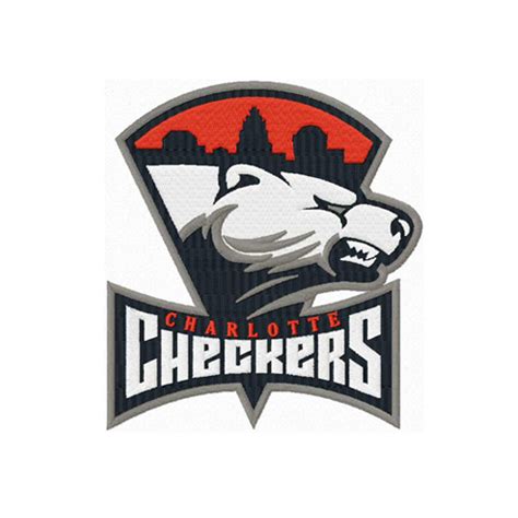 Charlotte Checkers logo machine embroidery design – SVG Shop