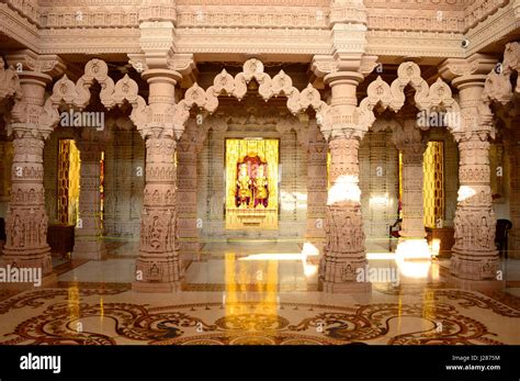 Inside view of BAPS Shri Swaminarayan Mandir Pune Maharashtra Stock Photo - Alamy