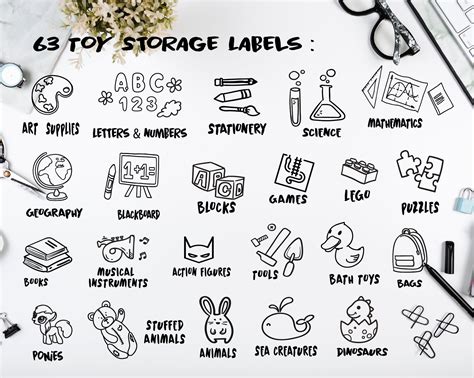 63 Toy Storage Labels Svg Files for Cricut/children Toy Storage Label Cut Files/dxf Files/kids ...