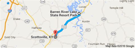 Barren River Lake State Resort Park Map