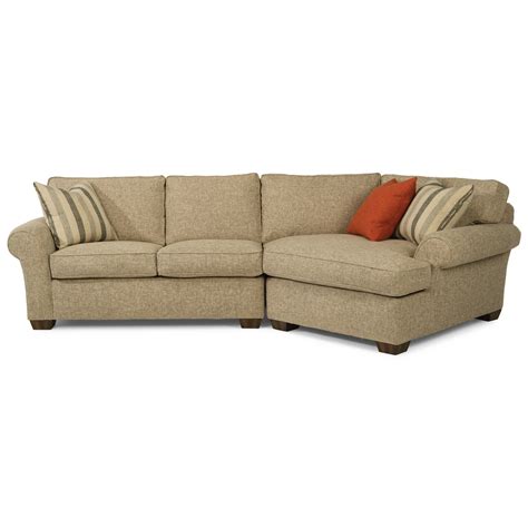 Flexsteel Vail 2-Piece Sectional with RAF Angled Chaise | Howell ...