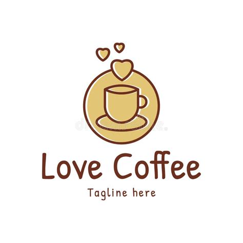 Love coffee logo design stock vector. Illustration of beverage - 240041301