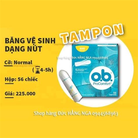 BĂNG VỆ SINH TAMPINS O.B NORMAL 56 CHIẾC | Shopee Việt Nam