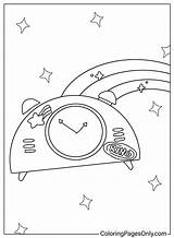 Cute Alarm Clock Coloring Page  Free Printable Pages sketch template