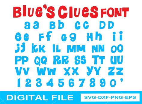 Blues Clues Font Svg Blues Clues Dog Svg Nick Jr Svg Blues | Etsy