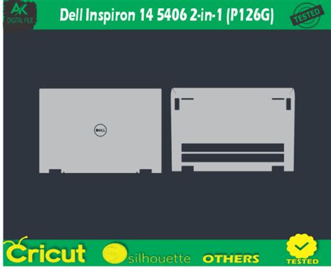 Dell Inspiron 14 5406 2-in-1 (P126G) Skin Vector Template - AK Digital File